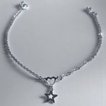 PULSEIRA CORAÇÃO ESTRELA VAZADO PRATA 925