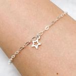 PULSEIRA ESTRELA LISA PRATA 925