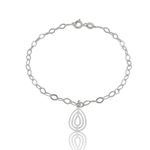 PULSEIRA GOTA VAZADA PRATA 925