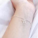 PULSEIRA 4 BORBOLETA PRATA 925