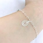 PULSEIRA GOTA VAZADA PRATA 925