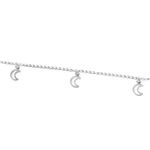 PULSEIRA INFANTIL 3 PINGENTE MEIA LUA PRATA 925