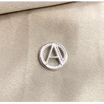 PINGENTE LETRA A CIRCULO COM ZIRCONIA PRATA 925