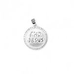 PINGENTE MEDALHA AMO JESUS ZIRCONIA