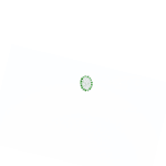 PINGENTE ZIRCONIA OVAL BORDAS VERDES