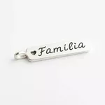PINGENTE FAMILIA VAZADA PLACA RETANGULAR
