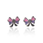 BRINCO INFANTIL BORBOLETA COLORIDA COM ZIRCONIA