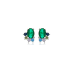BRINCO ZIRCONIA OVALVERDE E COLORIDAS