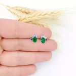 BRINCO ZIRCONIA OVALVERDE E COLORIDAS