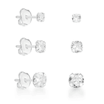 TRIO ZIRCONIA REDONDO CRISTAL