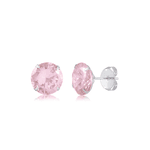 BRINCO ZIRCONIA REDONDO ROSA 6MM