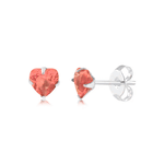 BRINCO ZIRCONIA CORACAO VERMELHO 5MM