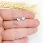 BRINCO ZIRCONIA CORACAO AZUL CLARO 5MM