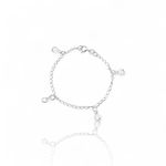 PULSEIRA INFANTIL 4 ZIRCONIA CRISTAL PRATA 925