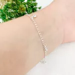 PULSEIRA INFANTIL 4 ZIRCONIA CRISTAL PRATA 925