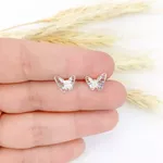 BRINCO BORBOLETA ZIRCONIA