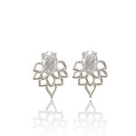 BRINCO FLOR DE LÓTUS COM ZIRCONIA