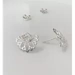 BRINCO MEIA FLOR COM ZIRCONIA