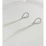 BRINCO GOTA CRAVEJADA COM FIO VENEZIANA