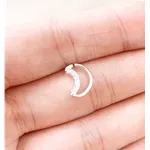 PIERCING MEIA LUA CRAVEJADO