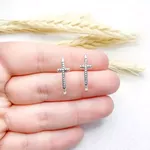 BRINCO EAR HOOK ENVELHECIDO CRUZ