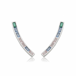 BRINCO EAR CUFF RETANGULAR COLORIDO