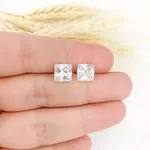 BRINCO ZIRCONIA QUADRADO 9MM