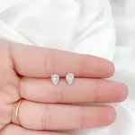 BRINCO ZIRCONIA GOTA 4X6MM