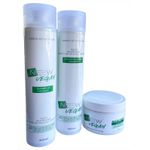 Linha Vegana New Quantic para cabelos com química - Kit com shampoo + máscara de hidratação + condicionador