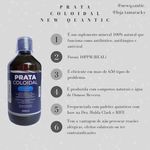 Kit com 1 Prata coloidal New Quantic Frequenciada 500ml + 1 Prata coloidal em spray 60ml + 1 Prata coloidal com conta gotas 60ml