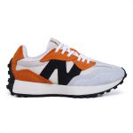 New Balance 327 Cinza com Laranja - Couro