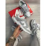 Nike Dunk Branco Cinza Luxo