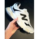 New Balance 9060 Branco Preto- COURO