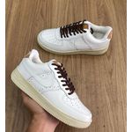 Tenis Air Force BRANCO LONA/BEGE