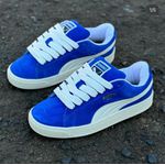 tenis puma suede xl AZUL BIC/BRANCO