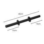 Barra 40cm Par Halteres Com Presilhas Sem Anilha