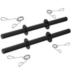 Barra 40cm Par Halteres Com Presilhas Sem Anilha