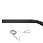 Barra W musculação oca preto 120cm