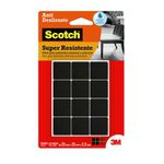 Protetor Antideslizante 3M Scotch™ Quadrado Preto Médio - 12 unidades