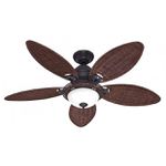 Ventilador de Teto Caribbean Breeze Bronze Antigo Vime Escuro