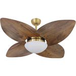 VENTILADOR DE TETO DUNAMIS RADICA DOURADO S3 3 PAS FREIJO127V