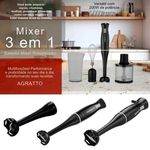 MIXER 3 EM 1 AMIX01-01 PRETO 200W 127V