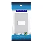 PLACA 4X2 1 MOD. HORIZONTAL LIZ TRAMONTINA BRANCA 