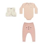 Conjunto 3 Peças Kiko Baby Feminino Tamanho RN-P-M-G