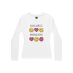 Blusa Manga Longa Fakini - 12 ao 18 Branca Emoji