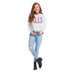 Blusa Cropped Moletinho Amora Infantil Feminina Tamanho 10 ao 18