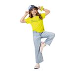 Blusa Feminina Infantil Playground 4 ao 10 - Amarelo Fluorescente