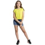 Blusa Amora Feminina 12 ao 18 - Cropped Verde Fluorescente