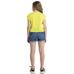 Blusa Amora Feminina 12 ao 18 - Cropped Verde Fluorescente
