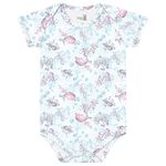 Body Kiko Baby Bebê Feminino RN ao G - Azul Claro Estampado